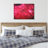 Hot Pink Fire en Flame Canvas Art Afdruk (Insitu (Slaapkamer))