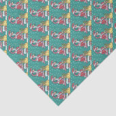 HOT PINK FLAMINGO, CHRISTMAS SANTA TISSUE PAPER TISSUEPAPIER (Detail)