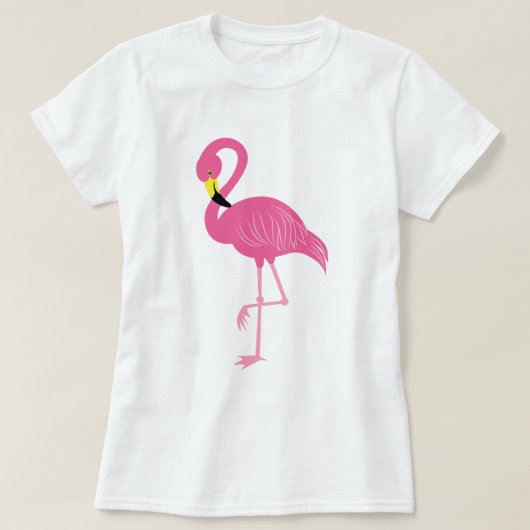 Hot Pink Flamingo T-shirt (Design voorkant)