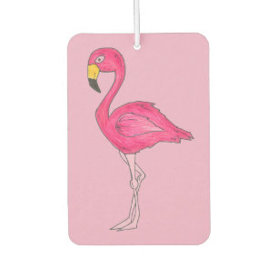 Hot Pink Flamingo Tropical Island Paradise Luchtverfrisser