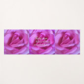 Hot Pink Flower Geloof In Magic Quote Script Vet Yogamat (Voorkant (horizontaal))