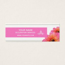 Hot Pink Flowers - Merchandise Prijs Label Mini Visitekaartjes