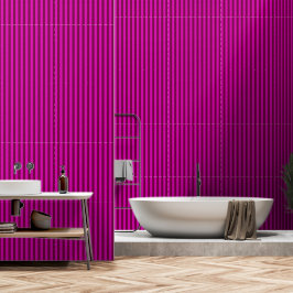 Hot Pink Fuchsia & Raspberry Red Stripes Behang