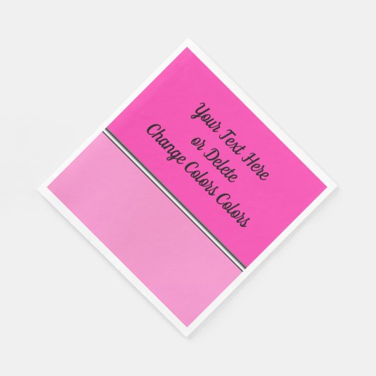 Hot Pink gepersonaliseerde servetten voor haar (Hoek)