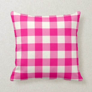 Hot Pink Gingham Sierkussen