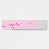 Hot Pink Glam-handtekening Deurbordje (Voorkant)