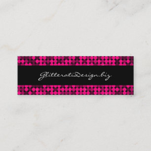 Hot Pink Glam Skinny Bizcard Mini Visitekaartje