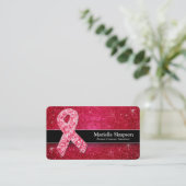 Hot Pink Glitter Breast Cancer Survivor Coach BRCA Visitekaartje (Staand voorkant)