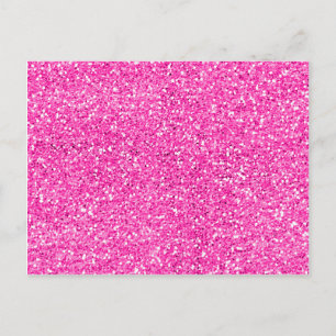 Hot Pink Glitter Briefkaart