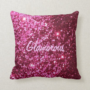 Hot Pink Glitter Glamoureus Pillow Kussen
