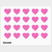 Hot Pink Glitter Hart Sticker (Vel)
