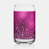 Hot Pink Glitter Hot Pink Folie 21ste verjaardag Blikvorm Glas (Achterkant)