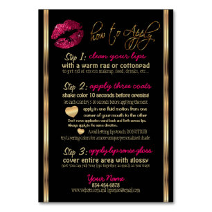 Hot Pink Glitter Instructies, tips en trucs Kaart