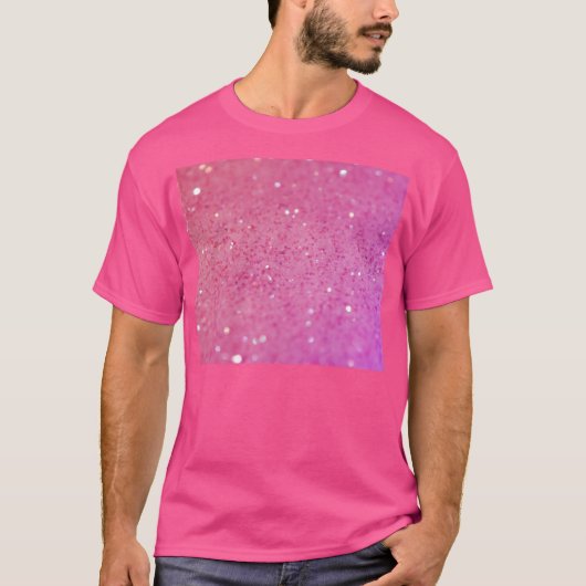 Hot Pink Glitter - Klein, spaarpjes T-shirt (Voorkant)