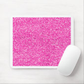 Hot Pink Glitter Muismat (Met muis)