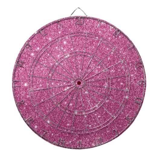 Hot Pink Glitter Sparkles Dartbord (Voorkant)