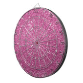 Hot Pink Glitter Sparkles Dartbord (Voorkant Rechts)