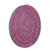 Hot Pink Glitter Sparkles Dartbord (Voorkant Links)