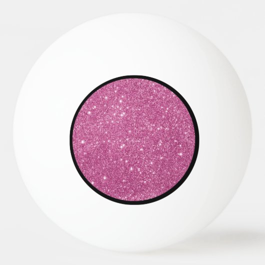 Hot Pink Glitter Sparkles Pingpongballen (Achterkant)