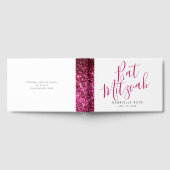 Hot Pink Glitter Sparkly Modern Gastenboek (Volledig)