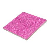 Hot Pink Glitter Tegeltje (Zijkant)