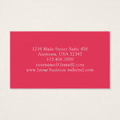 Hot Pink Gold Abstract Business Cards (Dos)