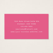 Hot Pink Gold Abstract Monogram Business Cards (Dos)