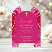 Hot Pink Gold Agaat bevestiging Modern