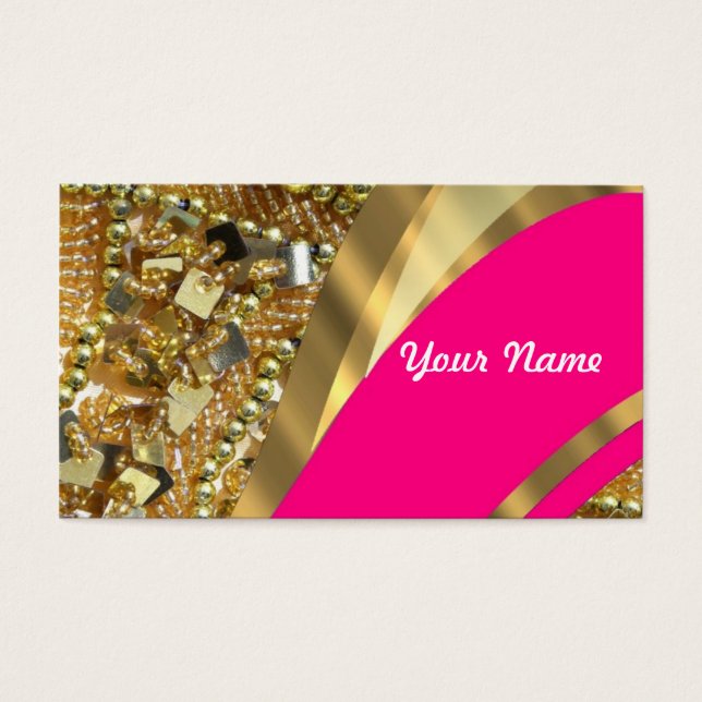 Hot pink & gold bling (Devant)