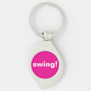 Hot Pink Golf Swing gedachte Sleutelhanger