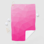 Hot pink gradient geometric mesh pattern golfhanddoek (Insitu)