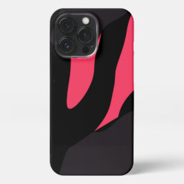 Hot pink, gray and black Camo abstract iPhone 13 Pro Hoesje