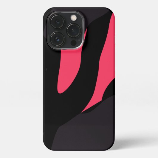 Hot pink, gray and black Camo abstract iPhone Hoesje (Achterkant)