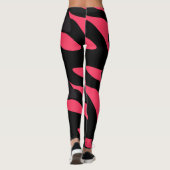 Hot pink, gray and black Camo abstract Leggings (Achterkant)
