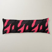 Hot pink, gray and black Camo abstract Lichaamskussen (Achterkant)