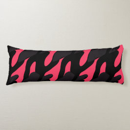 Hot pink, gray and black Camo abstract Lichaamskussen