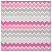 Hot Pink Gray Ombre Chevron Zigzag Pattern Stof (Swatch)