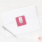 Hot Pink Heart Paris Eiffeltoren Sticker (Envelop)