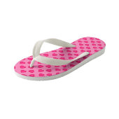 Hot Pink Hearts Kind Teenslippers (Schuin)