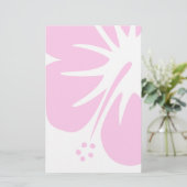 Hot Pink Hibiscus Briefpapier (Staand voorkant)