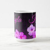 Hot Pink Hibiscus Magische Mok (Midden)