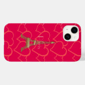 Hot Pink, I Love Paris Coque-Mate coque iphone (Verso (horizontal))