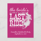 Hot Pink La Dernière Carte Postale de l'invitation (Devant)