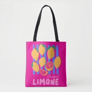 Hot Pink La Vita al Limone Market Tas