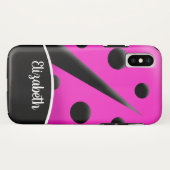 Hot Pink Ladybug Gepersonaliseerd Hoesje (Achterkant (horizontaal))