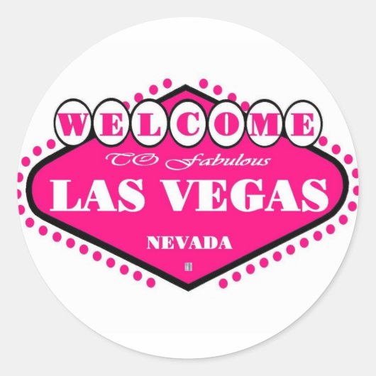 HOT Pink Las Vegas Logo Sticker (Voorkant)