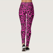 Hot Pink Leopard Animal Print Leggings (Achterkant)