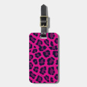 Hot Pink Leopard Print Bagagelabel (Voorkant verticaal)