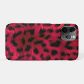 Hot Pink Leopard Print Faux Case-Mate iPhone Case (Achterkant (horizontaal))