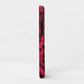 Hot Pink Leopard Print Faux Case-Mate iPhone Case (Achterkant/links)